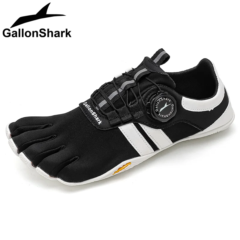 

GallonShark Five Finger Barefoot Shoes for Men & Women | Quick-Lace Dial | Non-Slip for Yoga, Walking & Water Sports