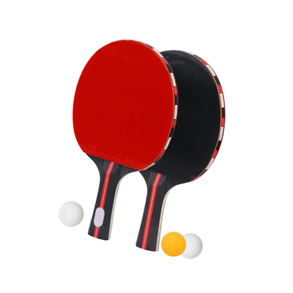 1Set Table Tennis Racket Set Pong Balls Solid Foundation High Technique Processing Methods Amateur Table Tennis Rackets