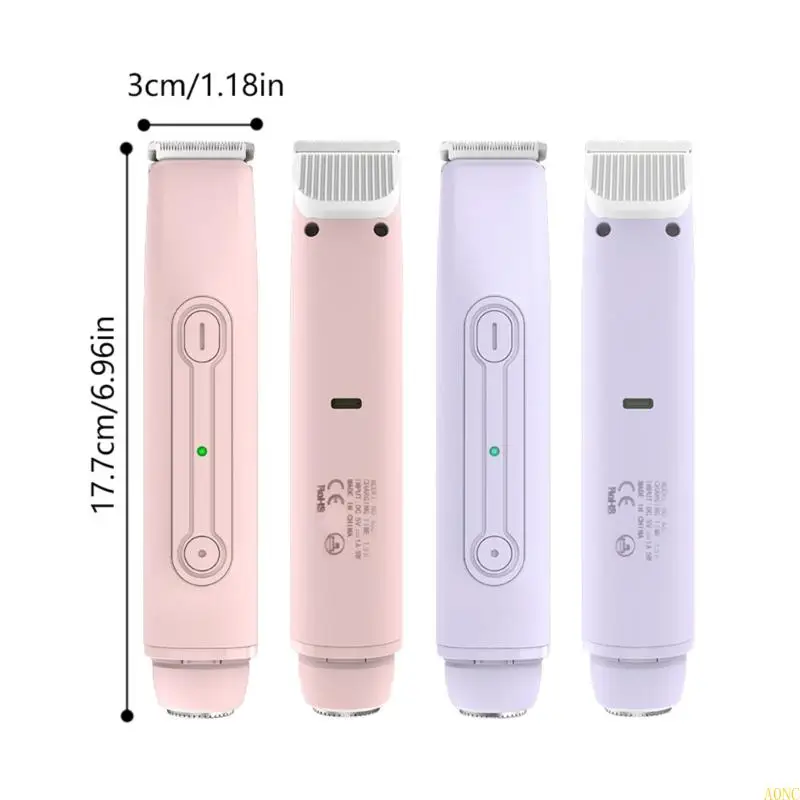 A0NC 2 في 1 جهاز حلاقة للسيدات المحمولة المحمولة الكهربائية مع شحن USB شحن كامل الجسم مزيل الشعر القابل لإعادة الشحن