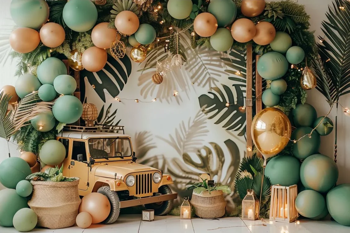 Photography Background Safari Jungle Forest Animals Woodland Child Birthday Party Portrait Decor Backdrop Photo Studio