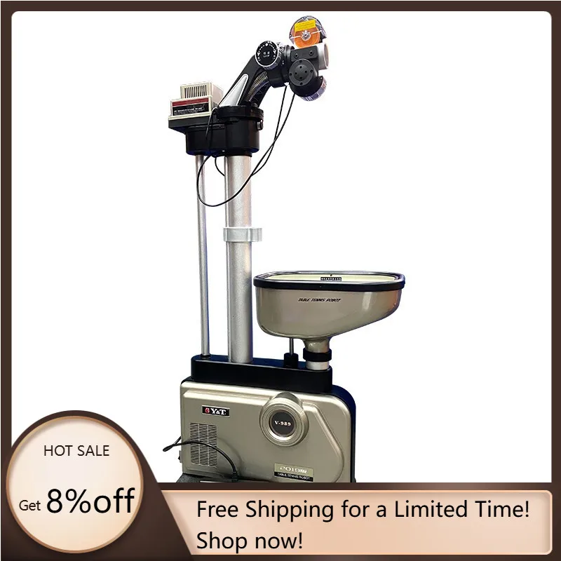 Stlf y & t V989-2019 profissional pingue-pongue servir máquina robô piso-montado totalmente automático treinamento parceiro tênis de mesa r
