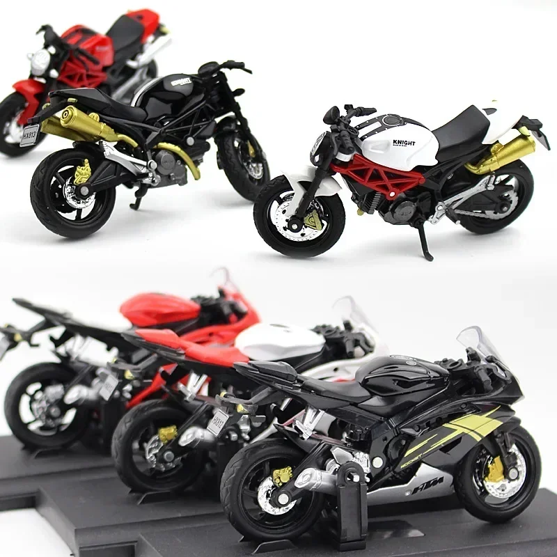 Figurines de vélo de Sport en alliage, échelle 1:18, Scooter 675, jouets pour enfants, véhicules de moto, modèle de course, répliques, cadeau pour garçons