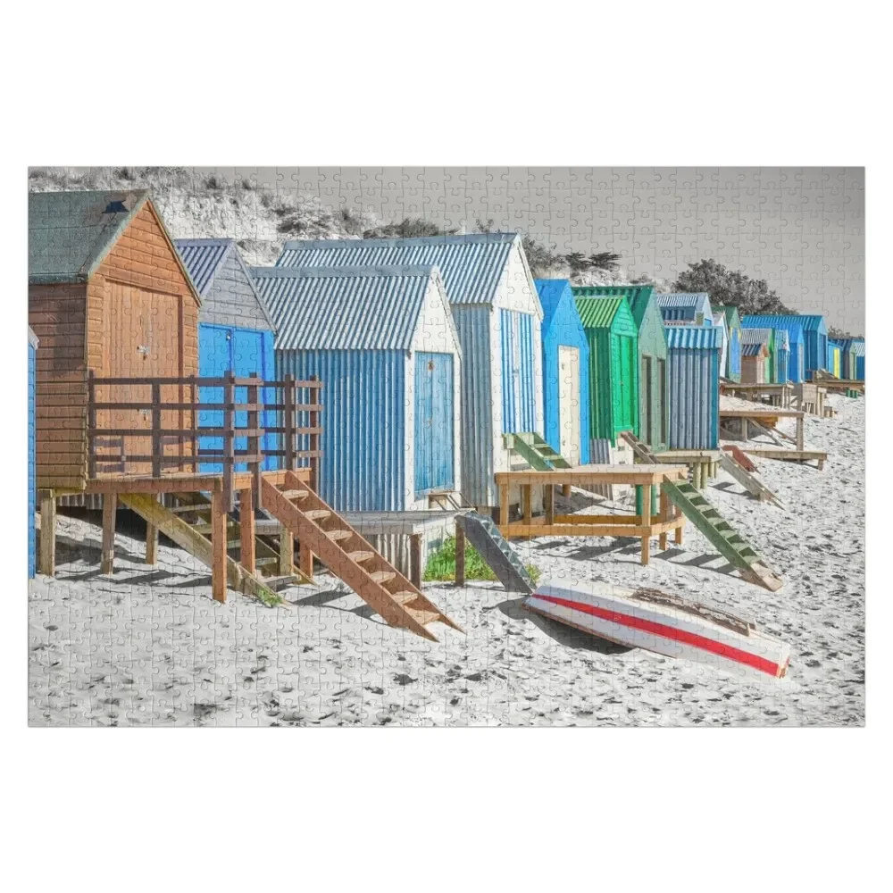 

Abersoch beach huts BHCSbwpan Jigsaw Puzzle Woodens For Adults Wooden Compositions For Children Puzzle