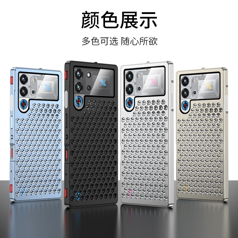 

Противоударный металлический корпус из алюминиевого сплава для Nubia Red Magic 10sPro Plus, чехол Magic10 Pro, роскошный охлаждающий чехол для рассеивания тепла