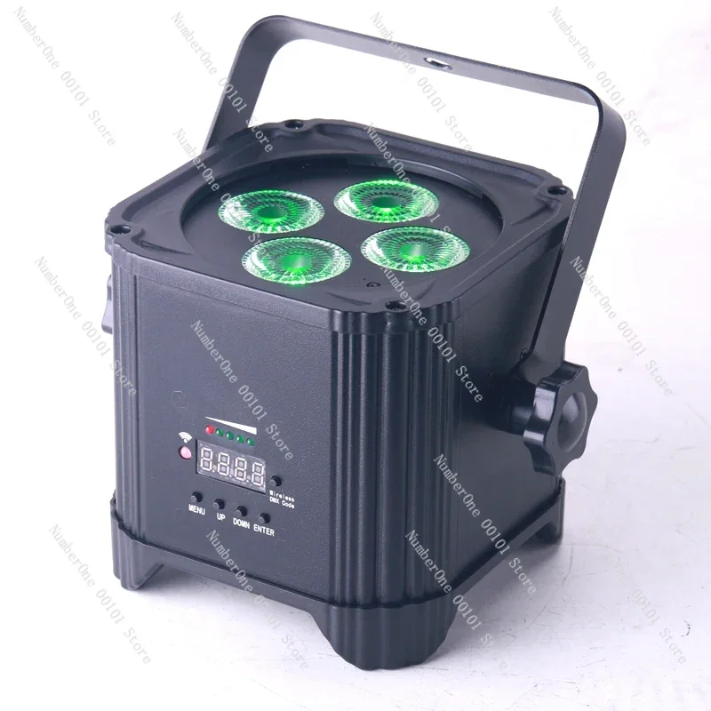 LED Mini indoor 4x18w rgbwy vu wireless dmx battery Uplight for wedding party Stage light