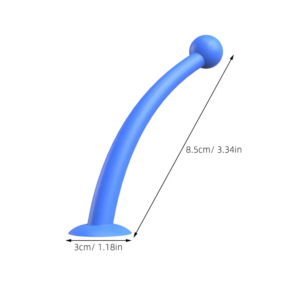 1Pair Silicone Suction Cup Tentacles Antenna Durable Ecofriendly No Scratch Easy Install Blue Motorcycle Decoration