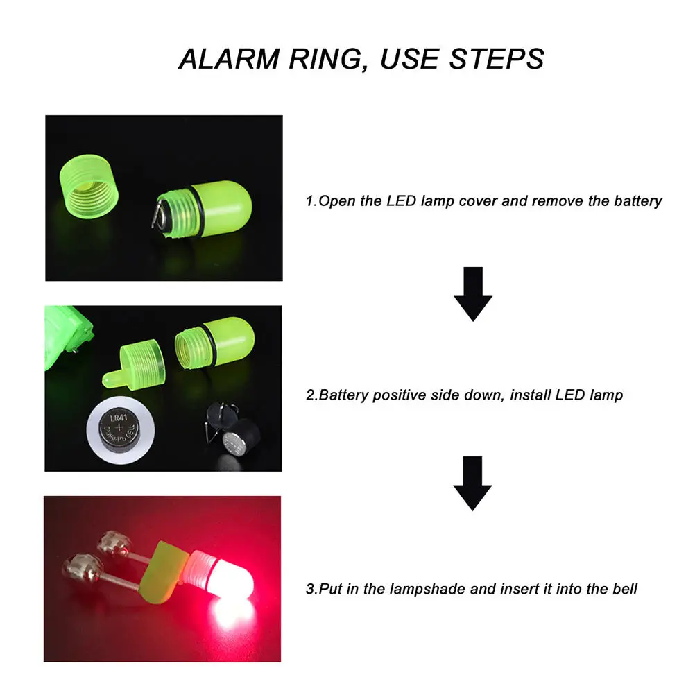 

30Pcs LED Night Fishing Light Stick Waterproof Glow Stick for Rod Bite Alert in River Lake Offshore Fishing