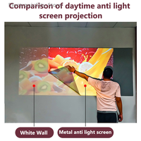 Portable Projector Screen 60/72/80/92/100/120 Inch 16:9 Anti-Light Projection Reflective Cloth For Home Cinema Outdoor Office