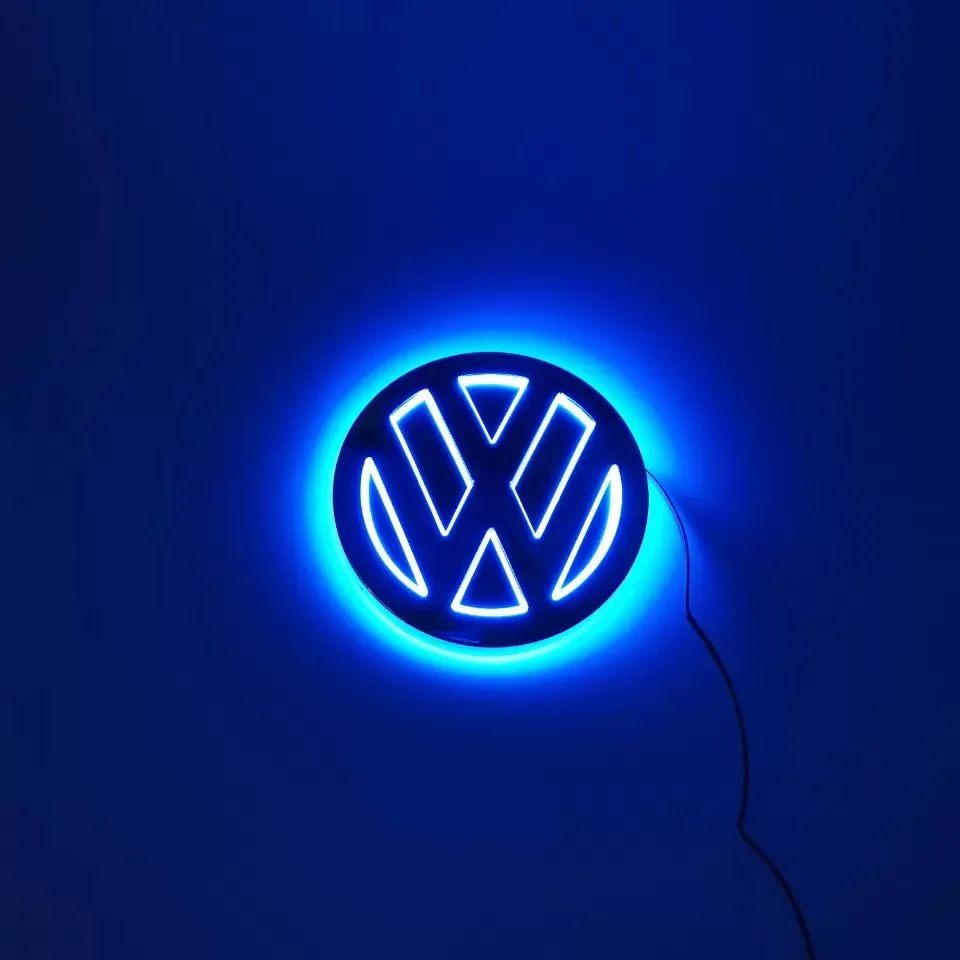 Luz LED con logotipo 5D, insignia trasera, rejilla delantera para VW CC Bora Golf Jetta POLO MAGOTAN Passat, pegatina para maletero VW