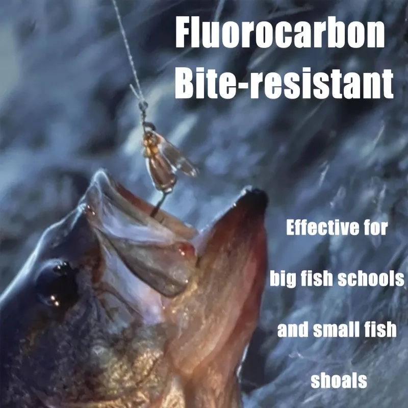 15 قطعة من أدوات صيد سمك الشبوط الاحترافية - قادة الفلوروكربون المضادة للتشابك بنسبة 100% مع يدور دوار لطريقة وصيد الأسماك المغذية