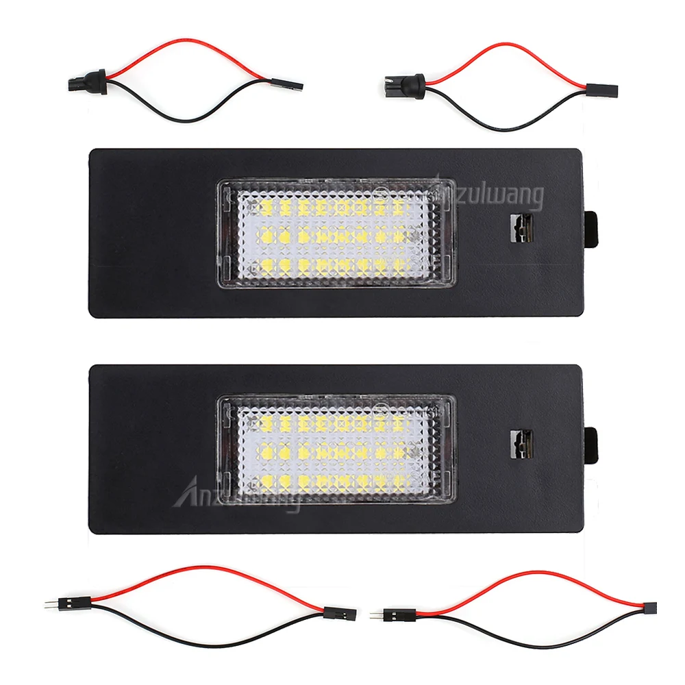 2Pcs LED License Plate Ligh For BMW E81 E85 E86 E87 E36 No Error Canbus Car Accessories Car Lamp 6500K White Car Light Source