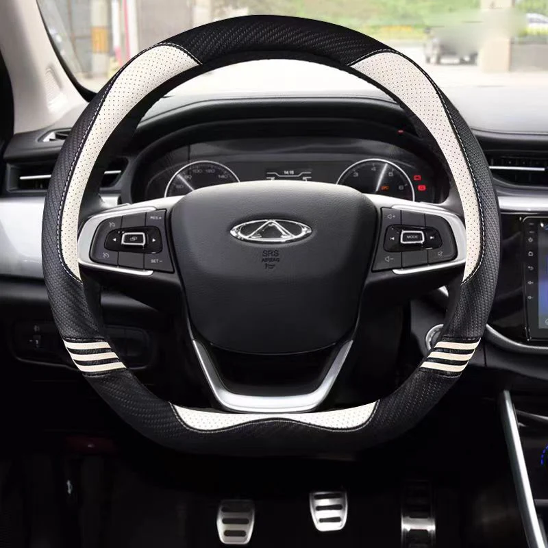 D Shape Car Steering Wheel Cover For Chery Tiggo 5X 7 8 2020 -2023 3X 7 Plus 8 Plus Pro Arrizo 5 Plus GT 2021 -2023 GX 2019-2023