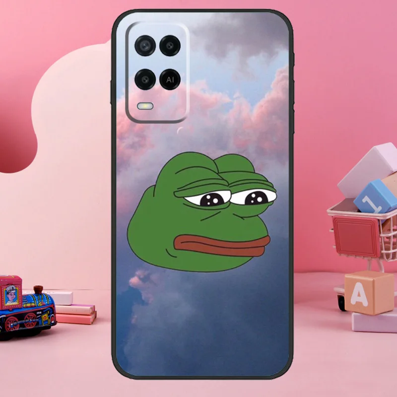 Sad Frog pepe meme Case For OPPO A74 A94 A54 A17 A57 A77 A5 A9 A53 S A15 A16 A76 A96 A52 A72 A58 A78 A98 Coque