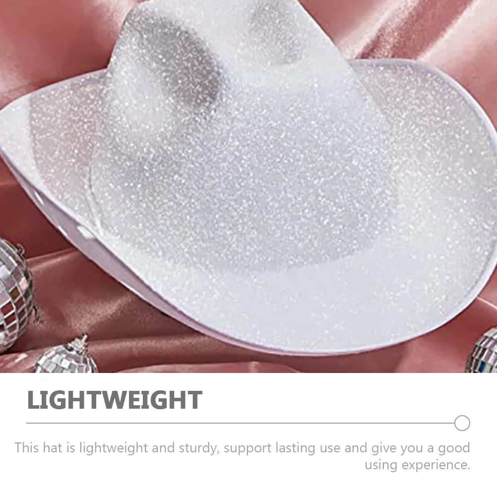 

1pc Shiny Sun Hat Western Cowboy Hat For Women Men Party Wedding Halloween Cosplay Costume Accessory Decor Hats