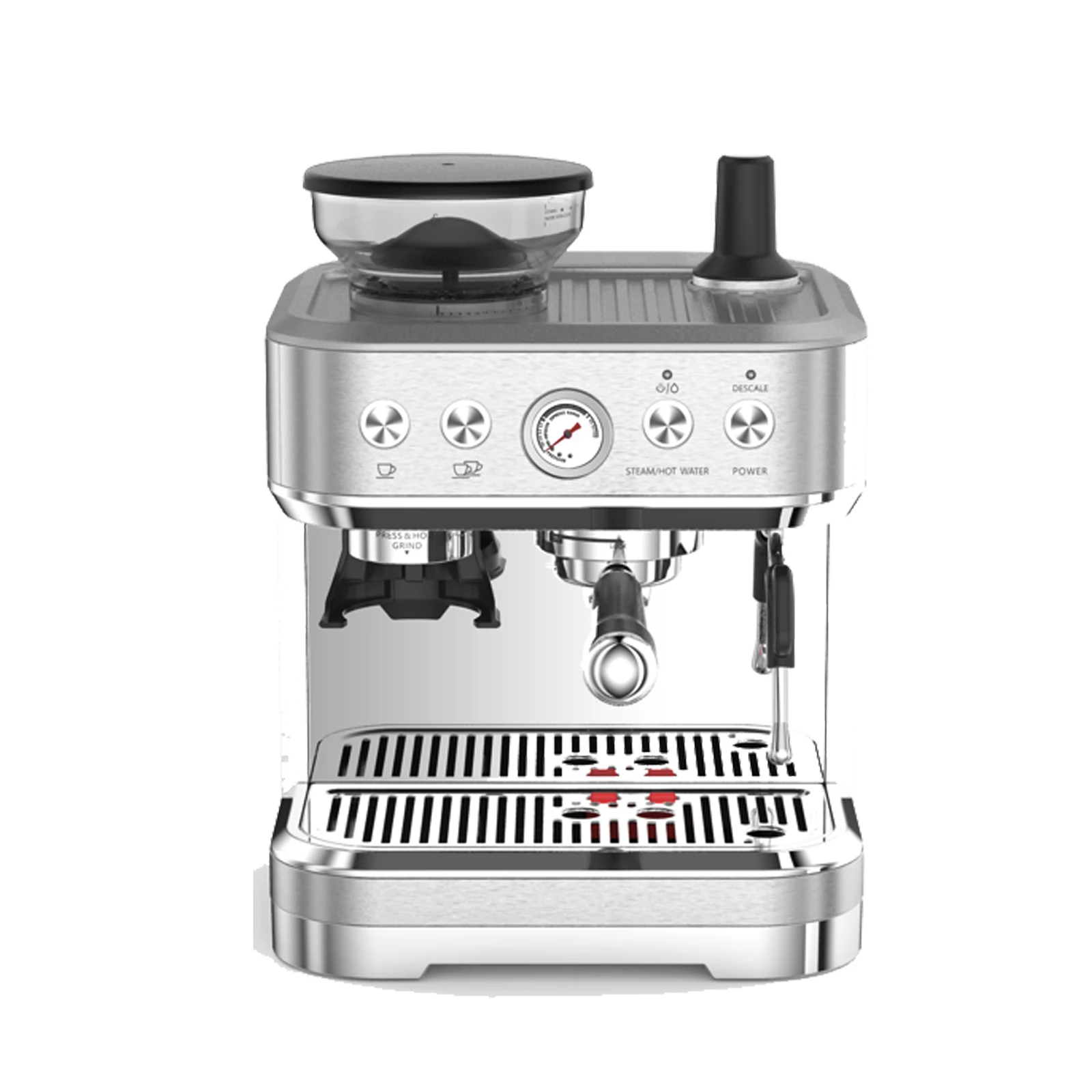 Bean to Cup Coffee Machine Coffee Maker with Grinder and Milk Frother,with 2 Capacity Options for Espresso, Cappuccino & Latte