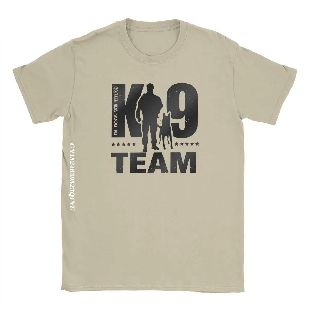 K9 Team K9 Unit Malinois T Shirts Men Pure Cotton Casual T-Shirt Anime Belgian Dog Tees Graphic Clothes Graphic