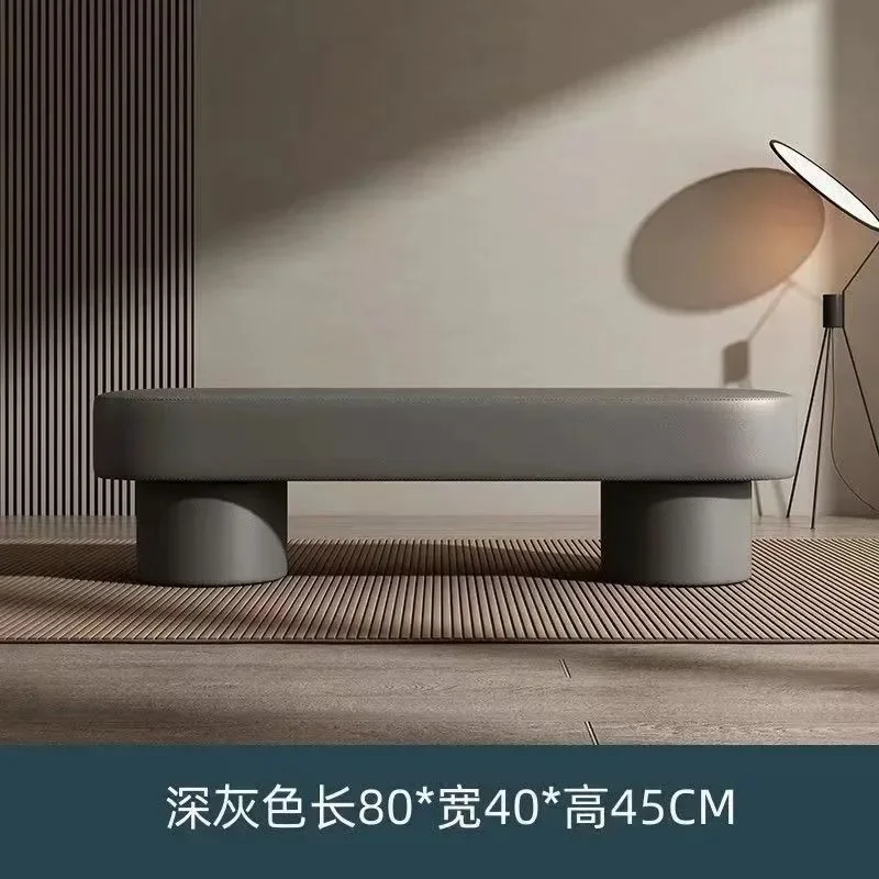 

Nordic Shoe Changing Stool Door Bench Shoe Changing Stool Light Luxury Cream Bench Ins Wind Sofa Ottomans Living Room Furniture