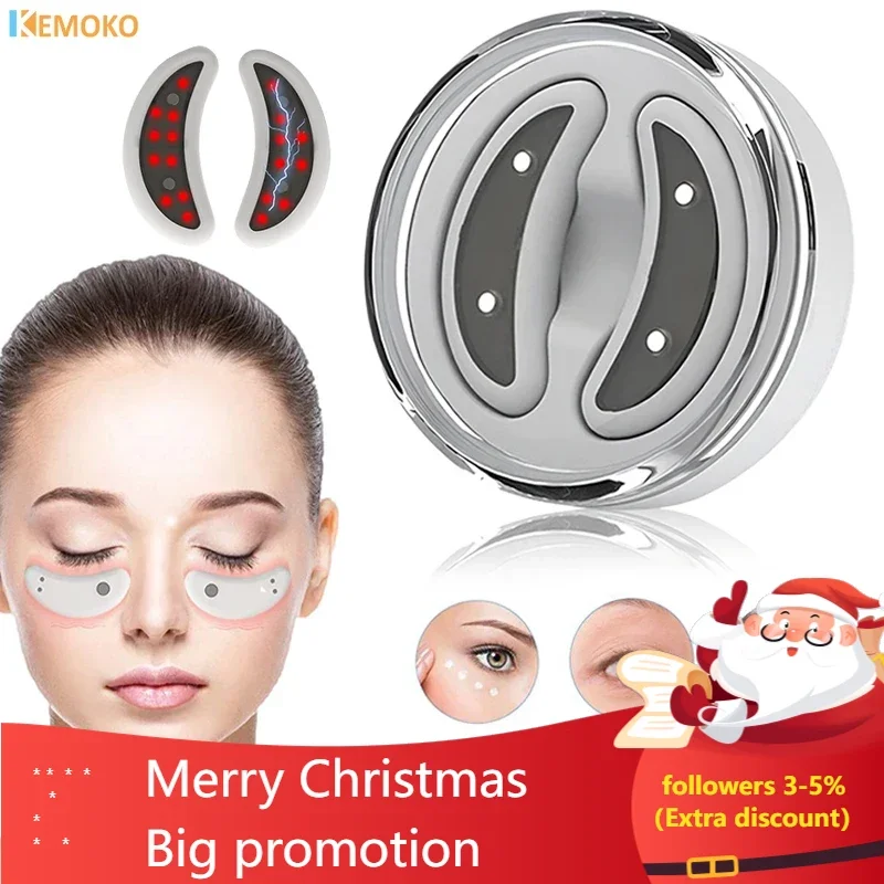 Eye Care EMS Micro Current Eyes Beauty Device Hot Compress Removes Dark Circles Fine Lines Black Eye Bag Removal Eye Massager