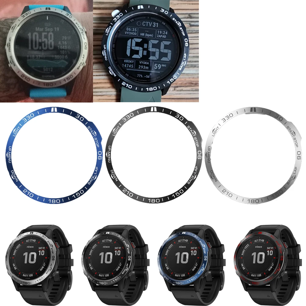 

For Garmin Fenix 7S 7 7X 5 5XPlus 6 6X epix Pro 42/47/51mm Smart Ring Bezel Styling Frame Case Cover Protector Ring Anti Scratch