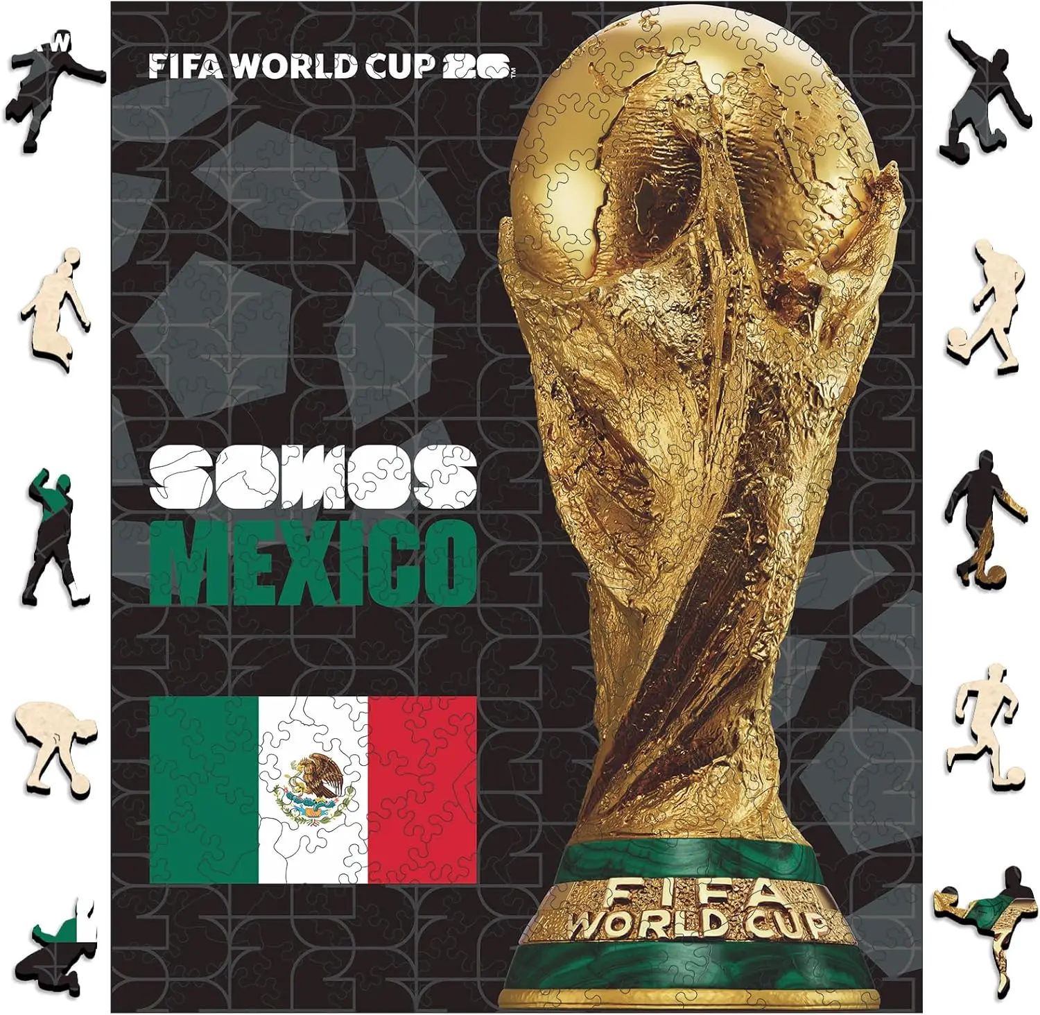 

FIFA World Cup 2026 200 Pieces Mexico Poster Puzzle Officially Licensed Trophy Wooden Puzzles for Adults Gifts for Soccer Fans