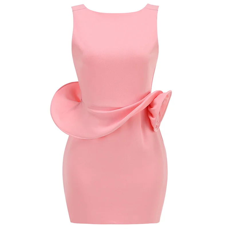 

Женское платье Новое мини-платье с 3D цветочным принтом на лето 2024, эластичные облегающие короткие платья без рукавов y2k, сексуальные вечерние платья с открытой спиной