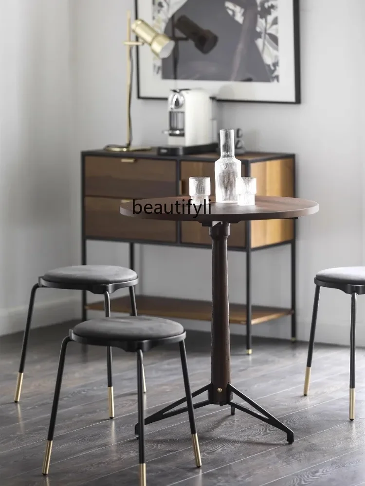 

zxqModern Minimalist Nordic Retro Chinese Style Large and Small Apartment Type Oak Solid Wood round Table Meeting Table furnitur