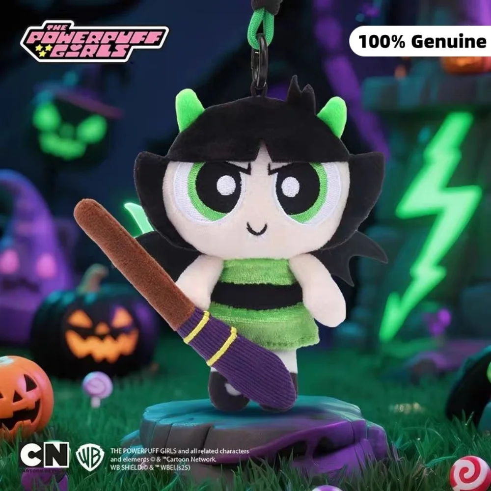 Véritable le Powerpuff filles en peluche poupée porte-clés Kawaii chambre bureau dessin animé ornement peluches sac à dos décor poupées jouet fille cadeau