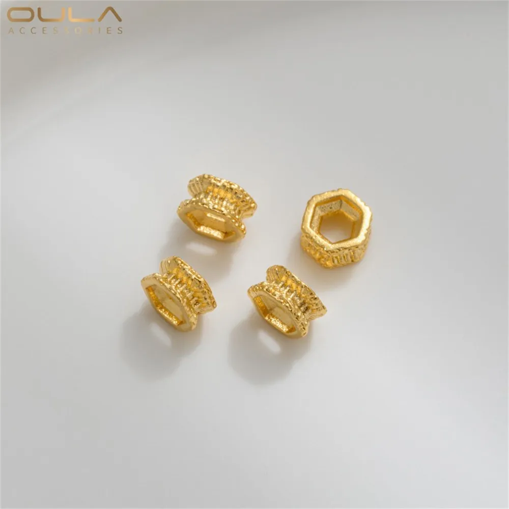 إكسسوارات خرز ذهبي رملية مصنوعة يدويًا يمكنك صنعها بنفسك على شكل قلب أوراق شجر ونجوم شخصيات ميمونة دلو مجوف وخرز من الخيزران