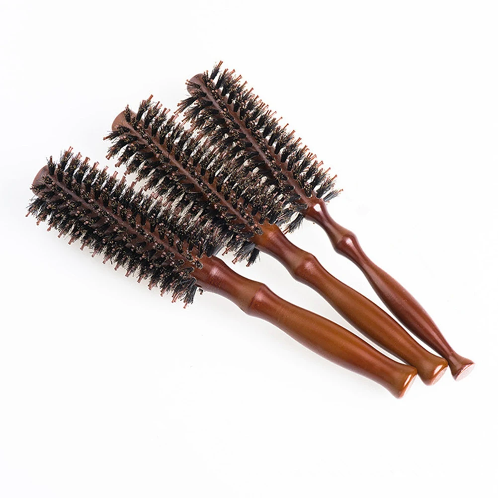 

12-Row Bristle Nylon Hair Brush Comb Shiny Silky Hairstyle Spiral Design Frizz Control Scalp Massage Blood Flow Ergonomic Handle