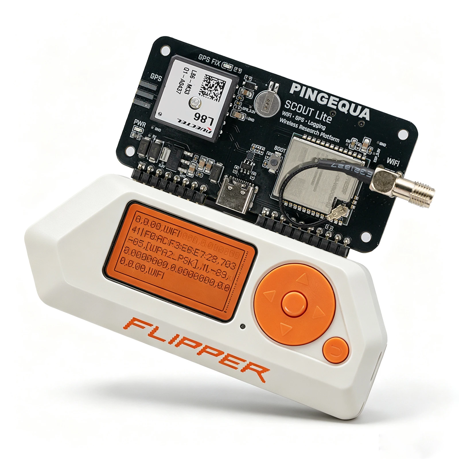 ESP32-C5 WiFi 6 Module for Flipper Zero, Dual Band 2.4GHz 5GHz, GPS Network Analyzer Expansion Board, PINGEQUA Scout Lite view 6