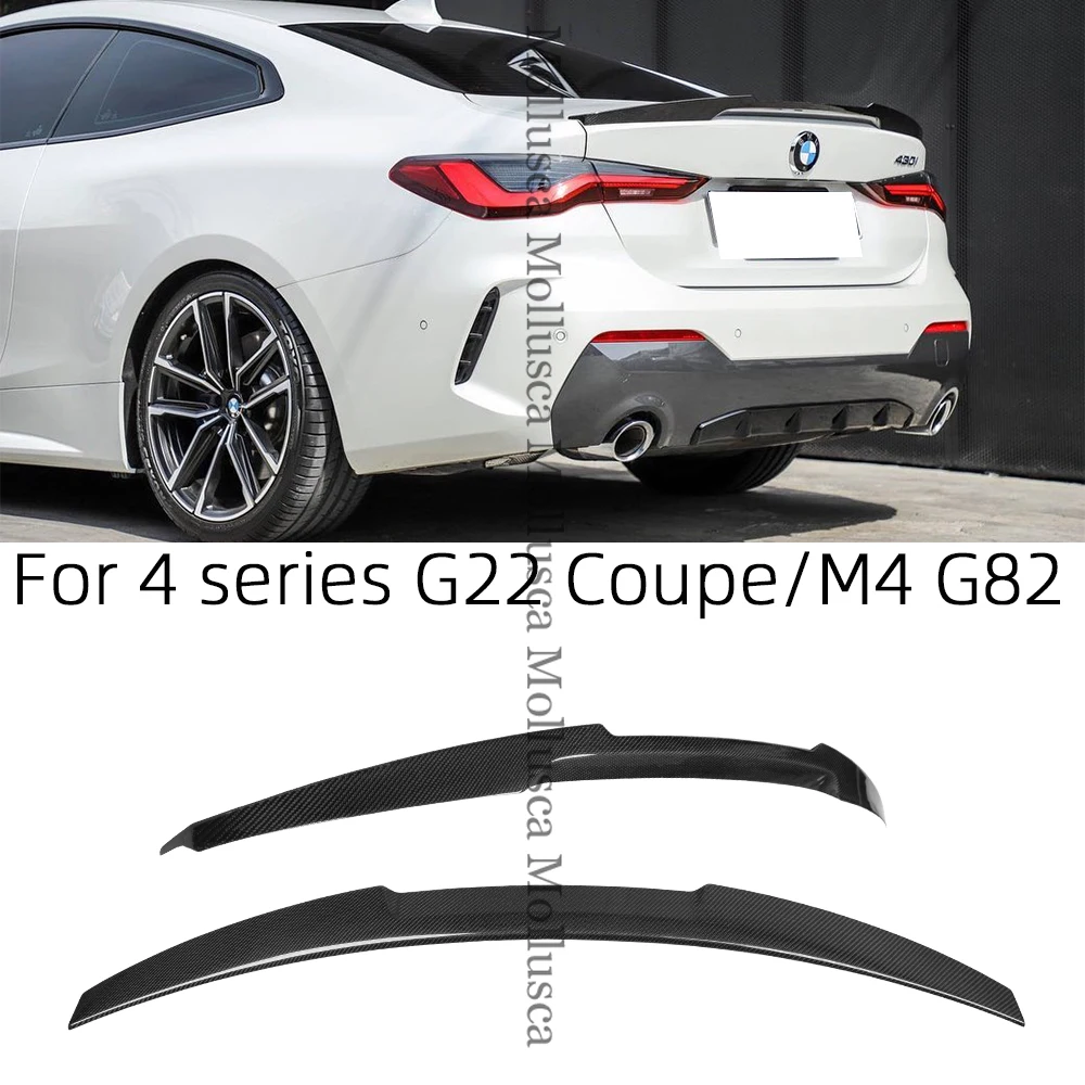 

For BMW 4 Series G22 Coupe&M4 G82 M4 Style Carbon fiber Rear Spoiler Trunk wing 2020-2024 FRP honeycomb Forged