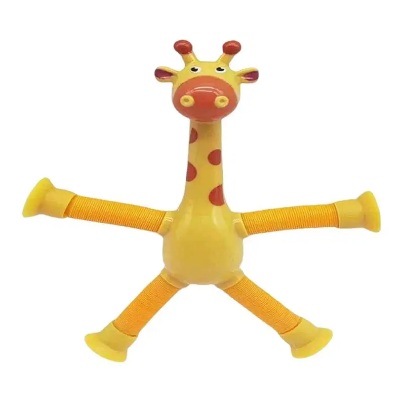 

Cartoon Giraffe Toy Telescopic Suction Cup Giraffe Puzzle Stretchy Tubes Decompression Toy Interactive Toy For Stress Relief