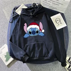 Fashion Hoodies Kawaii Christmas Girls Kawaii Lilo Stitch Funny Hoodie Women Stitch Cute Sweatshirts Y2k Female Hoody