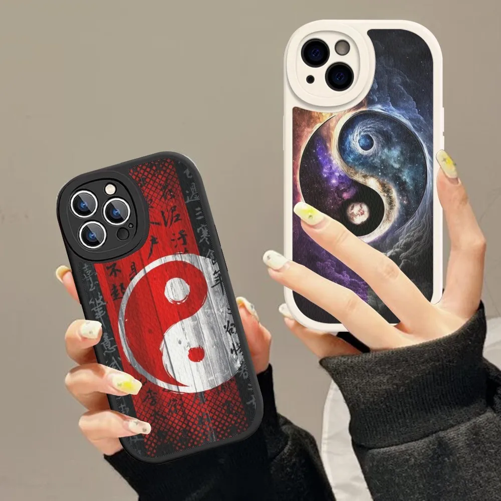 Naturalize Yin and Yang Chinese Tai Chi Phone Case Hard Leather For iPhone 14 13 12 Mini 11 14 Pro Max Xs X Xr 7 8 Plus Fundas