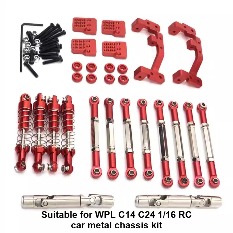FY003-5A Full Metal Chassis Mounting Upgrade Kit for WPL C14 C24 1/16 RC Car Non-Destructive Installation Replacement Parts