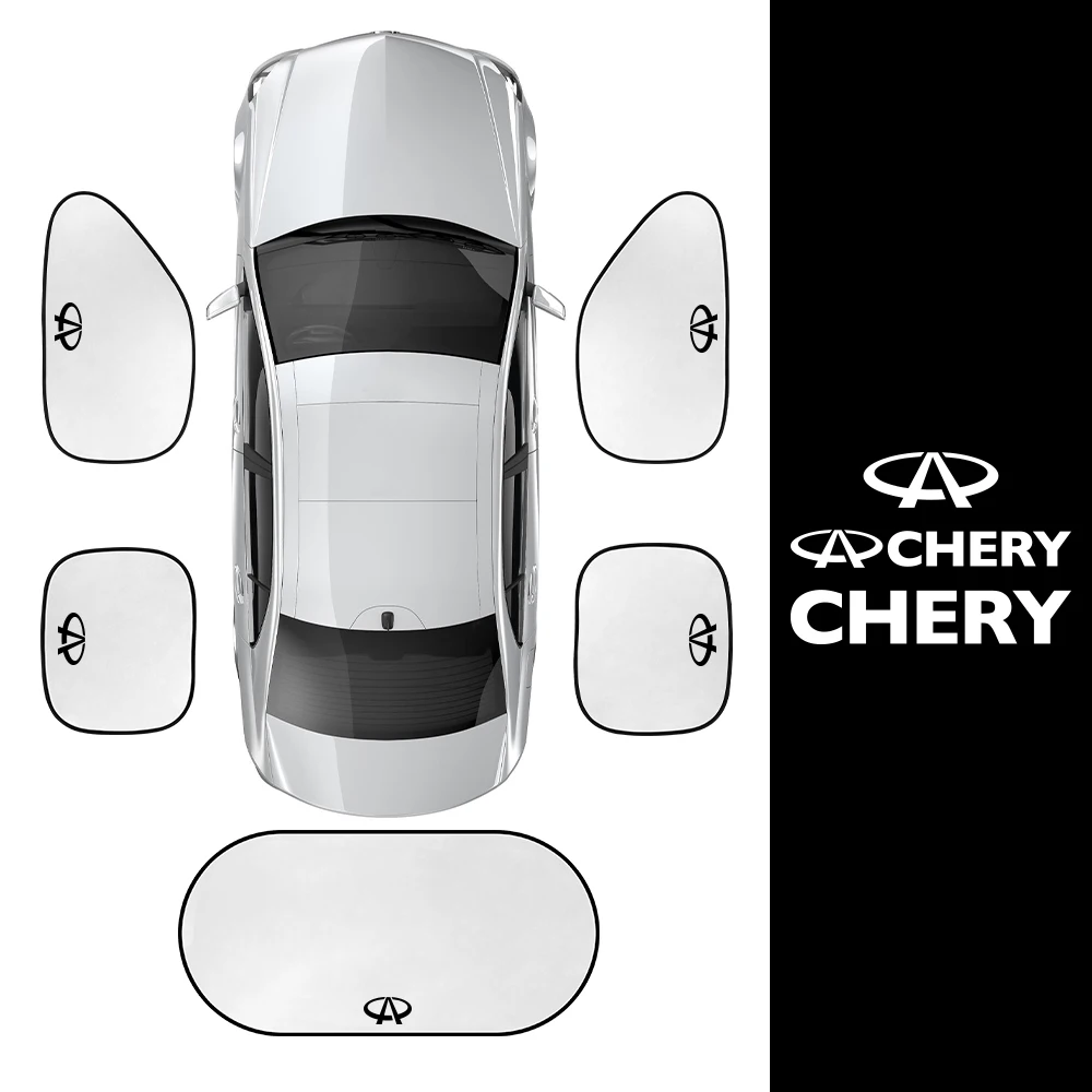 5PCS/Set Car Window Sunshade Cover Car Accessories For Chery Tiggo 2 3 7 4 5x Kimo Qq6 s21 Qq3 Brakes s11 A3 A5 Indis Jaggi M11