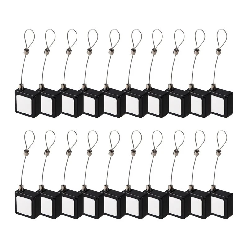[superx-knd]positioning-pause-pull-box-20pcs-anti-theft-steel-wire-lock-display-anti-loss-telescopic-winding-rope-automatic