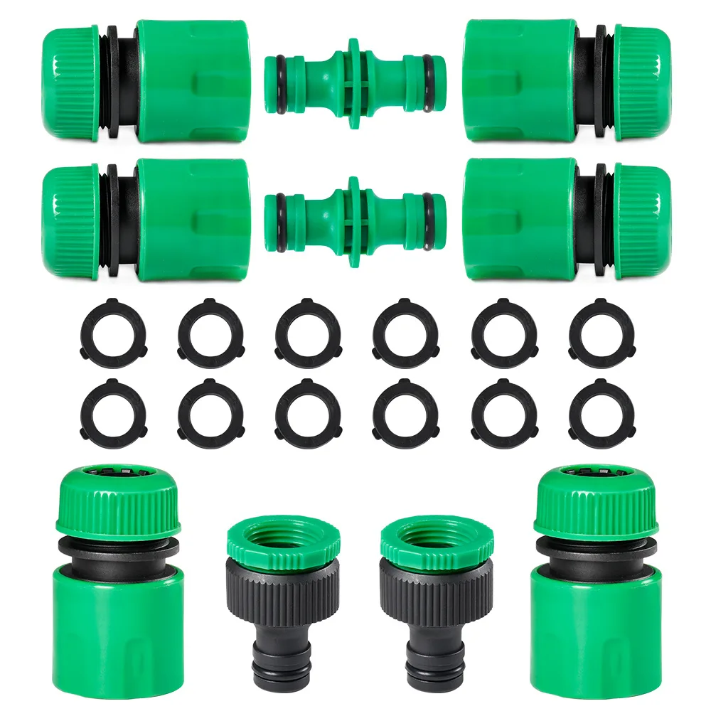 Horticultural universal irrigation green quick connect 4-point water connector nipple docking watering sprinkler pipe connector