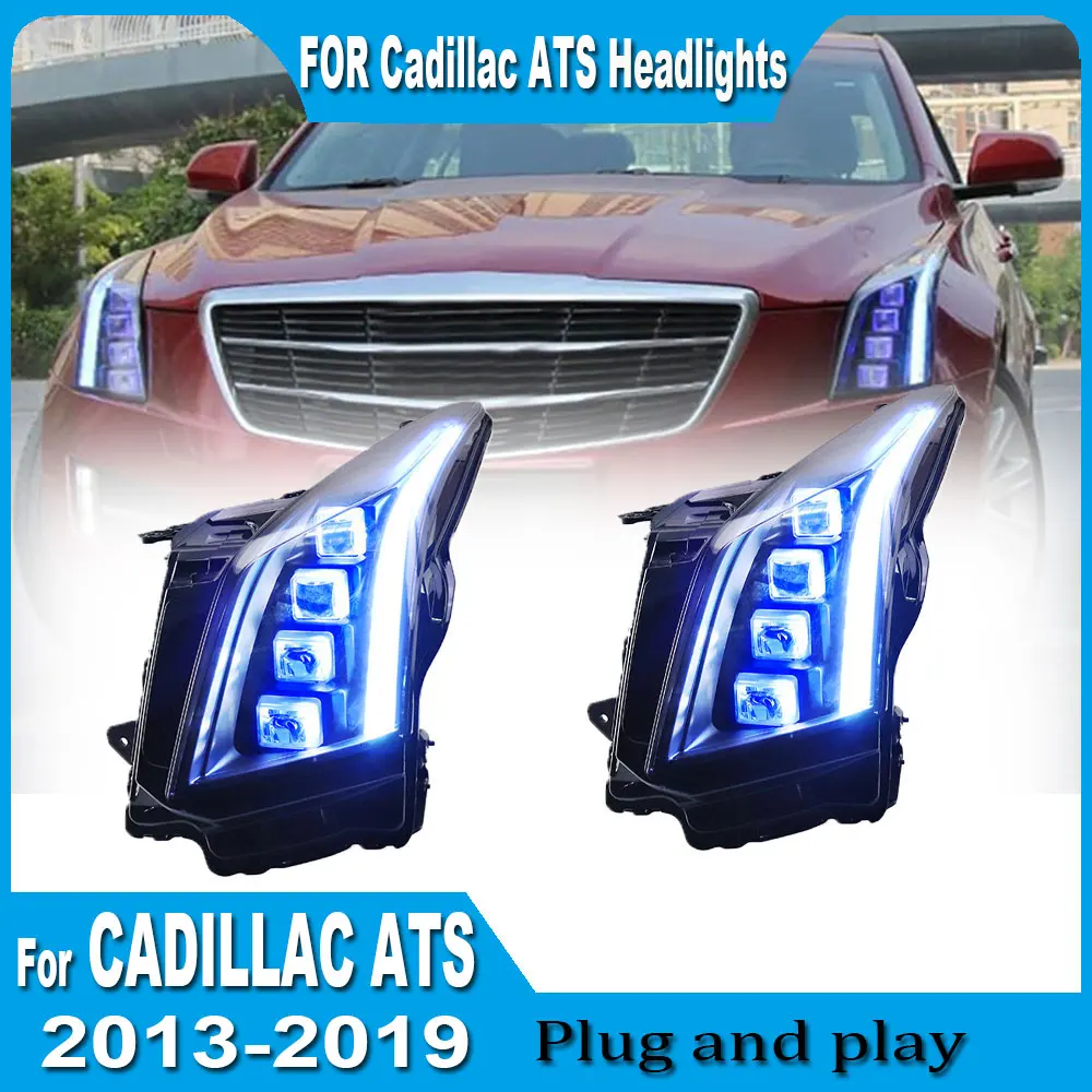 LED Headlights for Cadillac ATS-L  LED Headlight 2013-2019 Head Lamp DRL Signal Projector Lens Auto Accessories Plug and play