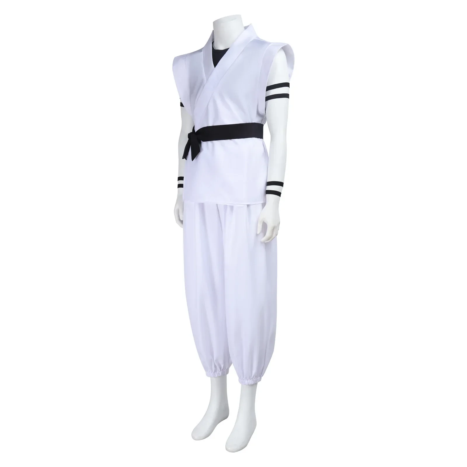 2026 Hot Japanese Manga Anime Ryomen Sukuna Costume White Kung Fu Suit with Tattoo Showdown Cosplay Costume Full Set