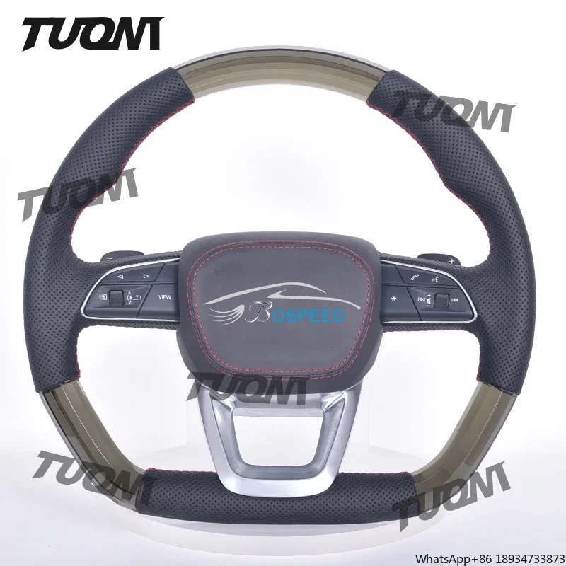 Custom Car Crystal Steering Wheel For Audi S3 S5 RS5 RS4 8J A4 B6 4F S8 D4 S4 B8.5 RS3 8V A6 C6 4F TT R8