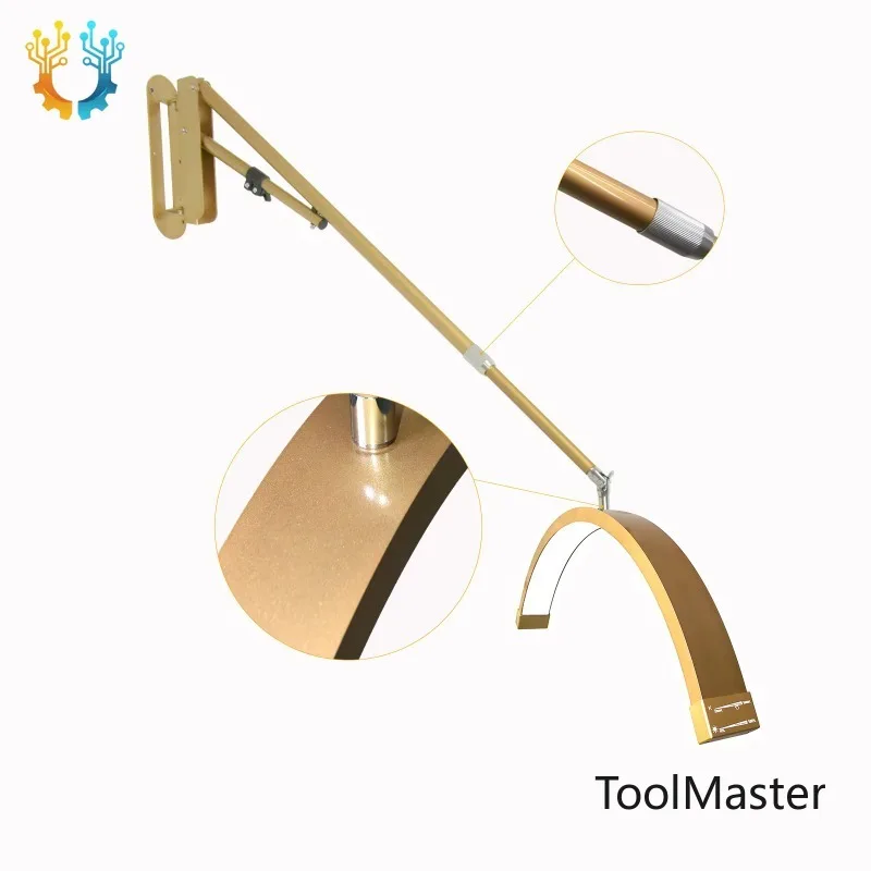 

【2026】FOSOTO Golden Ceiling Light For Barbershop Wall Mounted Half Moon Light Lamp For Lashes With Phone Holder Photographic Lig