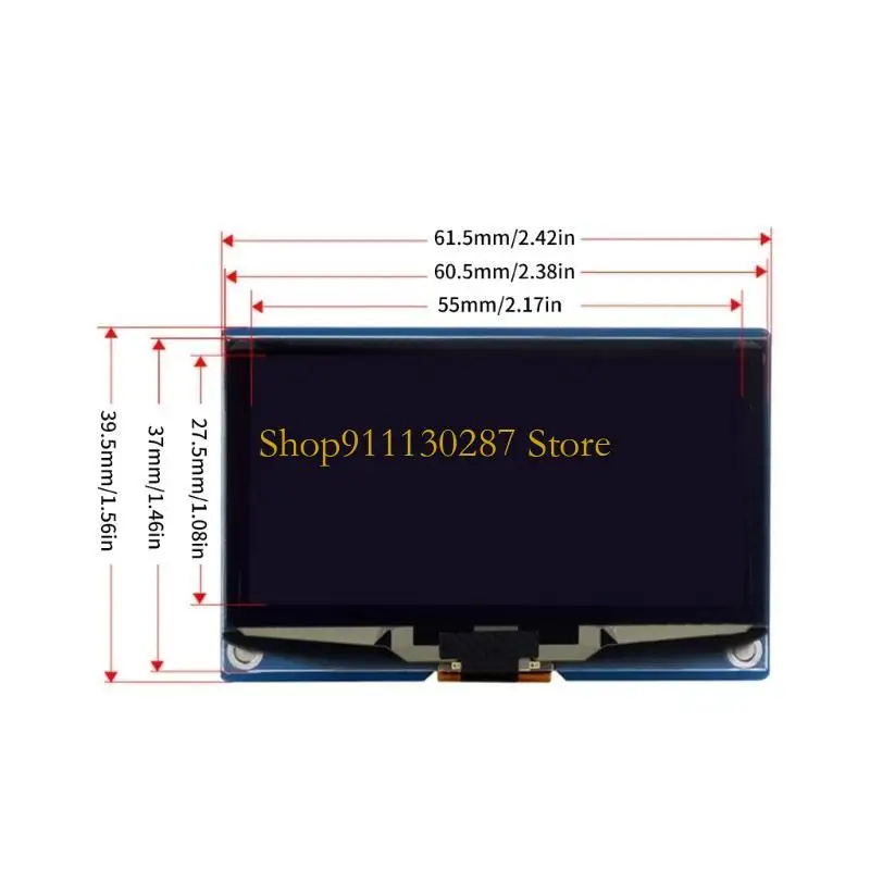 J1HC 2.42 인치 스크린 하이 디화 2.42 ''디스플레이 모듈 128 × 64 전자 장치 Forstm32 Forraspberrypi