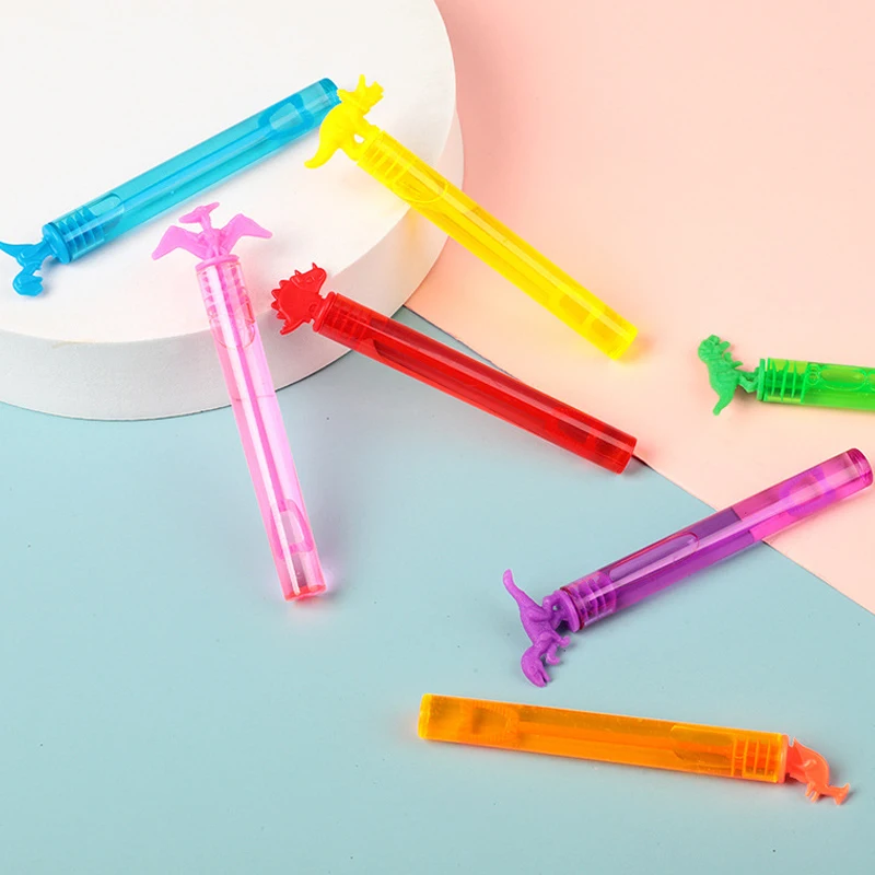 12/24PCS Dinosaur Theme Soap Bubble Tube Plastic Empty Tube Toys Kids Birthday Party Favors Classroom Prizes Gifts Goodie Filler