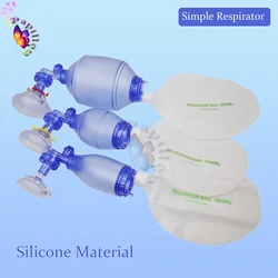 Silicone CPR Training Practi-Mask Artificial Emergency Ambu Bag Reservoir Bag Manual Resuscitator with Mask Veterinary Tool