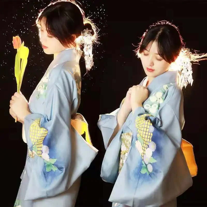 Kimono Women Japanese Traditional Yukata Haori Kimonos Cosplay Blouse Gown Female Summer Fashion Photography Clothes Party Dress