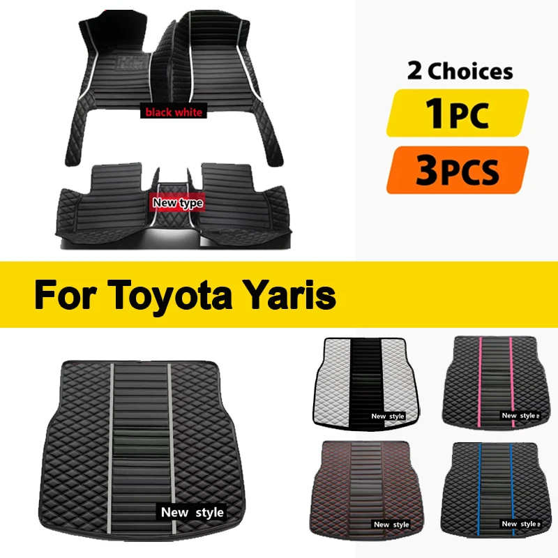 Car Floor Mats For Toyota Yaris Hybrid Mazda2 Hybrid MXPH11 2021 2022 2023 Waterproof Protective Pad Floor Cover Car Accessories