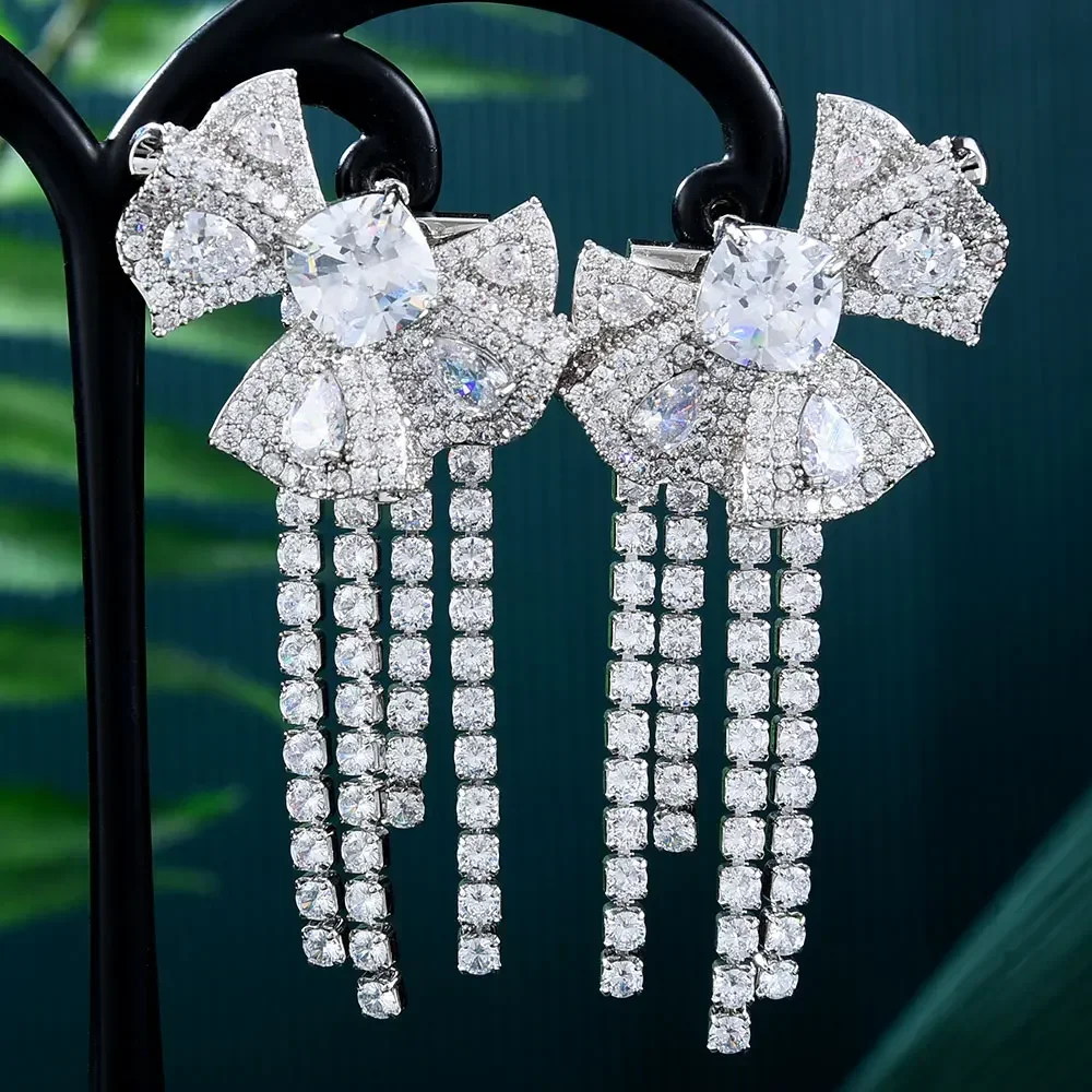 

Kellybola Gorgeous Charm Long Tassel Earrings for Women Party Bridal Wedding Jewelry Trendy Fashion High Quality Accessories