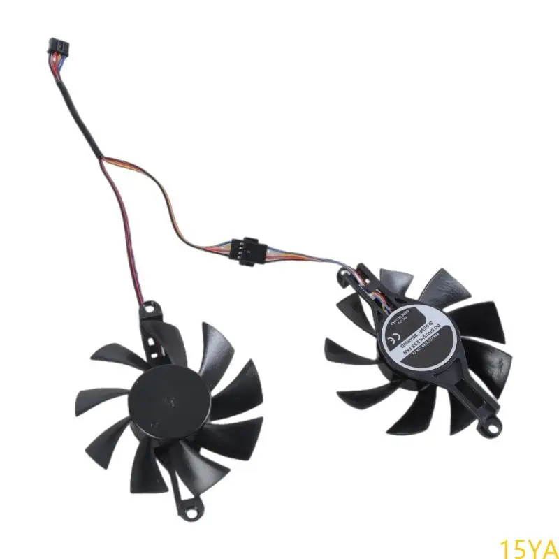 15ya Universal 80mm 4pin 4pin تبريد مروحة استبدال RX580 2048 رسومات تبريد بطاقة الإكسسوارات