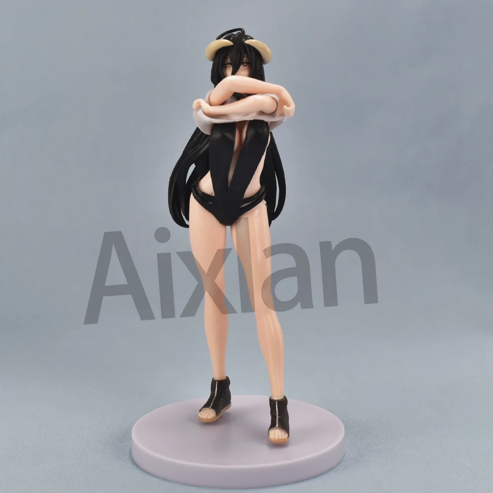 20cm Overlord Amine Figure Albedo Sexy Swimsuit Girl PVC Action Figure Standing Posture Collectible Model Toys Birthday Gift